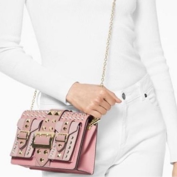 EARLY BLACK FRIDAY !MICHAEL KORS-pink and gold . Pockets 
 Hayden bag - Picture 3 of 6